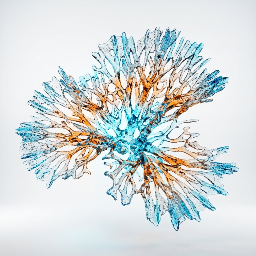 Glass Coral Art Left